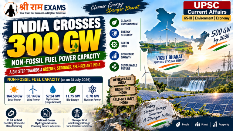 India Crosses 300 GW Non-Fossil Power Capacity