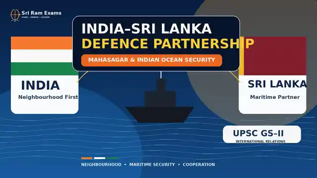 India Sri Lanka Defence Partnership and MAHASAGAR for UPSC GS-II current affairs
