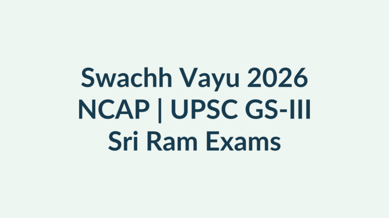 Swachh Vayu Sarvekshan 2026 NCAP UPSC current affairs thumbnail